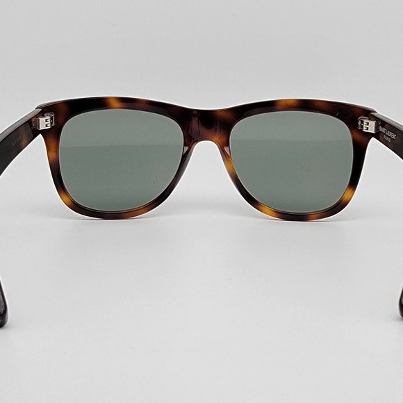 Saint Laurent Paris SL51 Over 002 Tortoise Frame Green Lens Sunglasses Italy - Picture 4 of 14